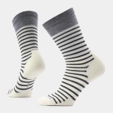 Women's Everyday Pin Stripe Crew Socks - Natural