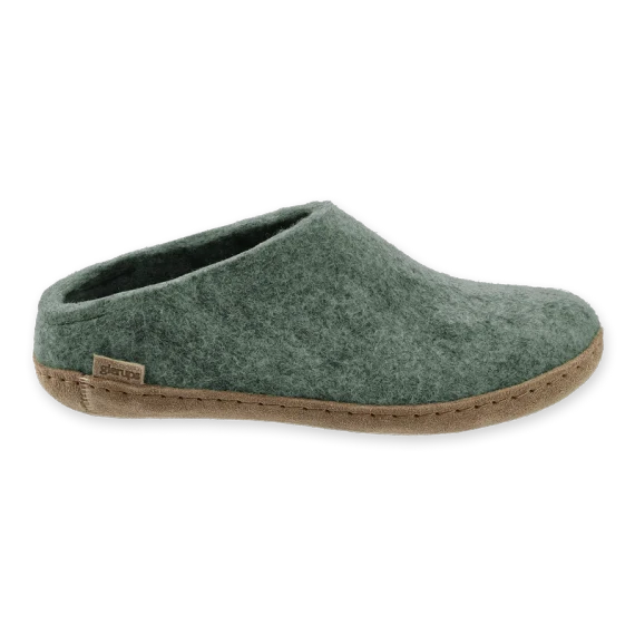 Glerups Slip-On (Leather Sole) - Moss