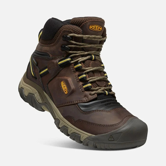 Men's Ridge Flex Mid Waterproof - Coffee Bean/Keen Yellow