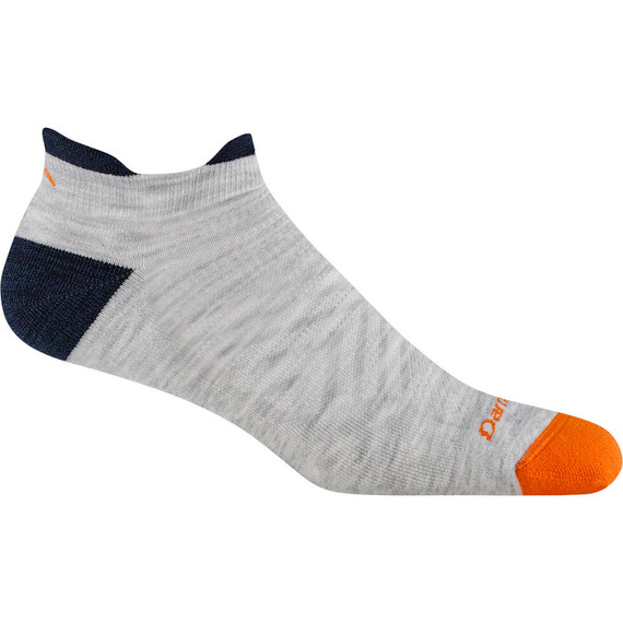 Men's Run No Show Tab Ultra-Lightweight Cushion Running Sock - Ash