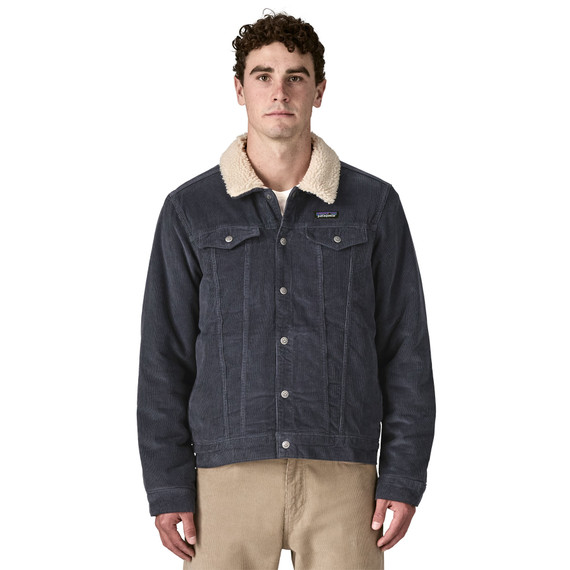 M's Pile Lined Trucker Jacket - Smolder Blue - Front