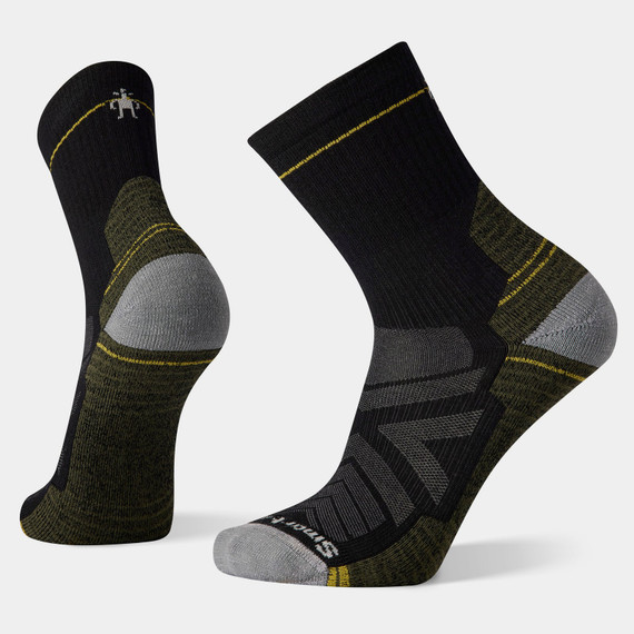 Men's Hike Light Cushion Mid Crew Socks - Black