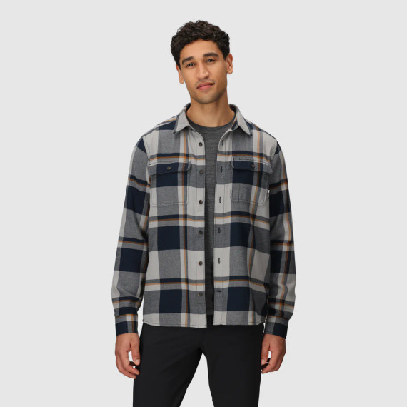 Men's Feedback Flannel Twill Shirt - Dark Navy Plaid