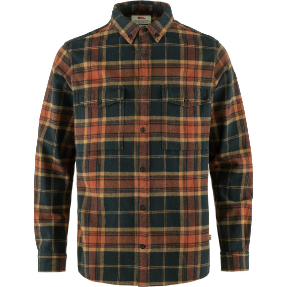 Men's Övik Twill Shirt - Autumn Leaf-Dark Navy 