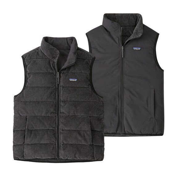 Reversible Cotton Down Vest - Black