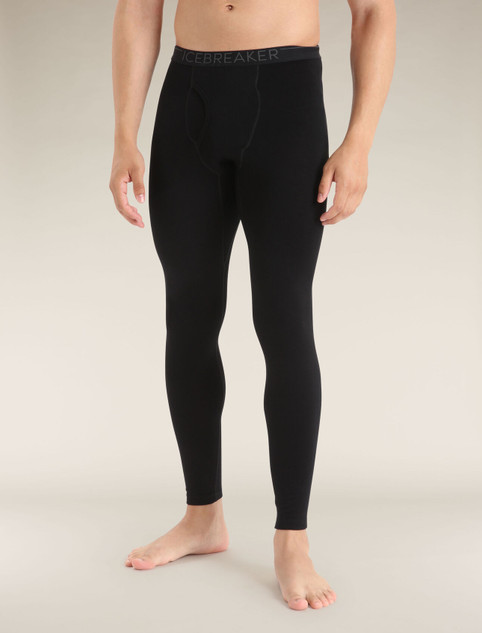 M's Merino 260 Tech Thermal Leggings with Fly - Black - Front