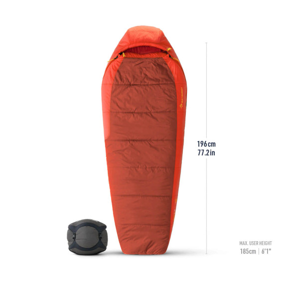 Hamelin Synthetic Sleeping Bag - Regular Length 15F - Picante Red