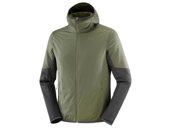 M's Outline Warm Hybrid Hooded Jacket - Grape Leaf/Deep Black