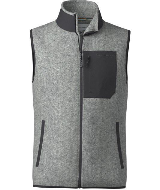 Men's Second Cut Fleece Vest - Light Gray Heather