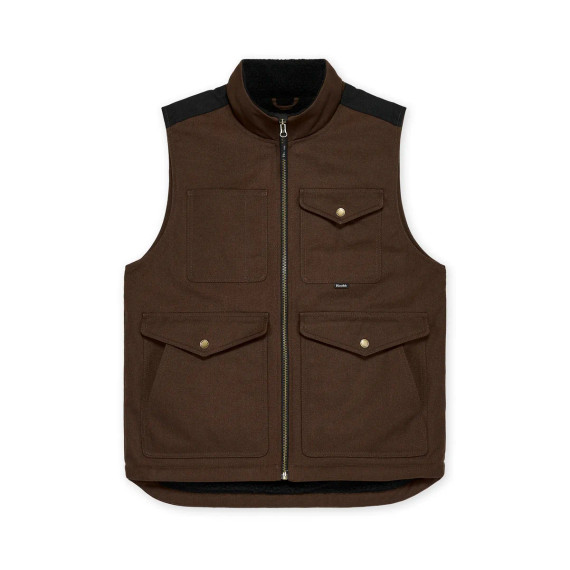 Men's Mustang Pile Work Vest - Dark Brown/Black