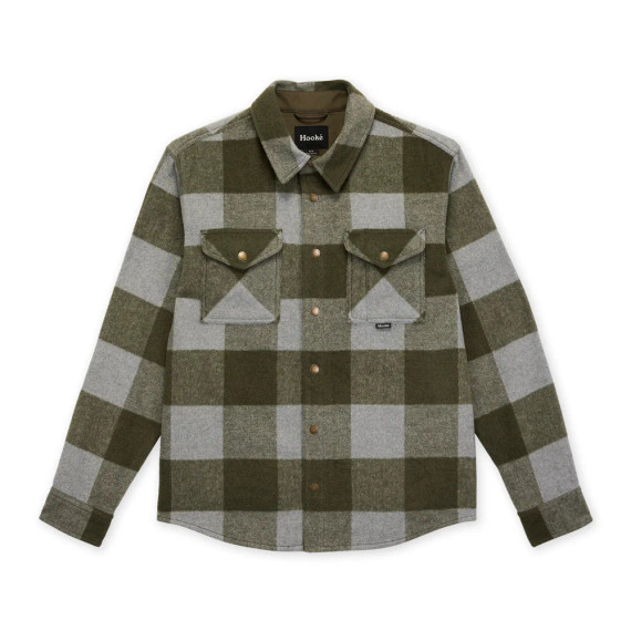 Men's Canadian Overshirt - Dark Olive/Grey