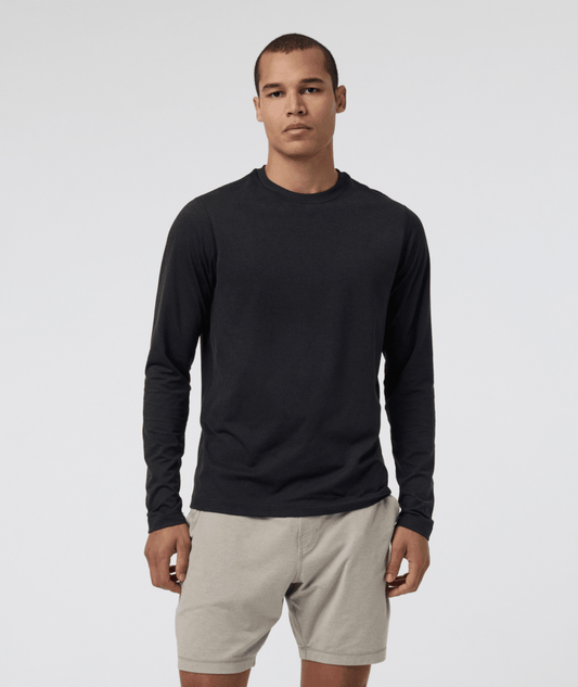 Men's Long Sleeve Ponto Performance Tee - Black Heather