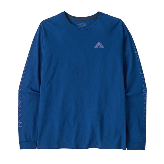 Men's Longsleeve Driftways Organic T-Shirt - Clement Blue Men's Longsleeve Driftways Organic T-Shirt - Clement Blue