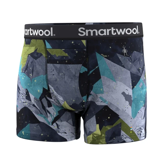 Men's Merino Print Boxer Brief - Blue Summit Sector