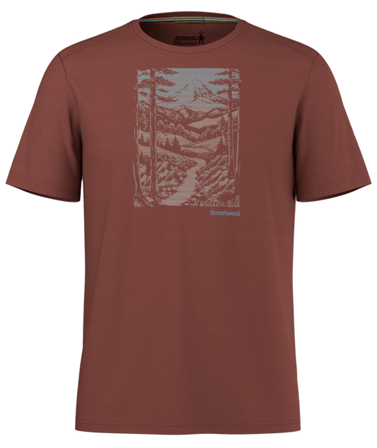 Men's Winding Trail Active Short Sleeve Graphic Tee - Burnt Sienna