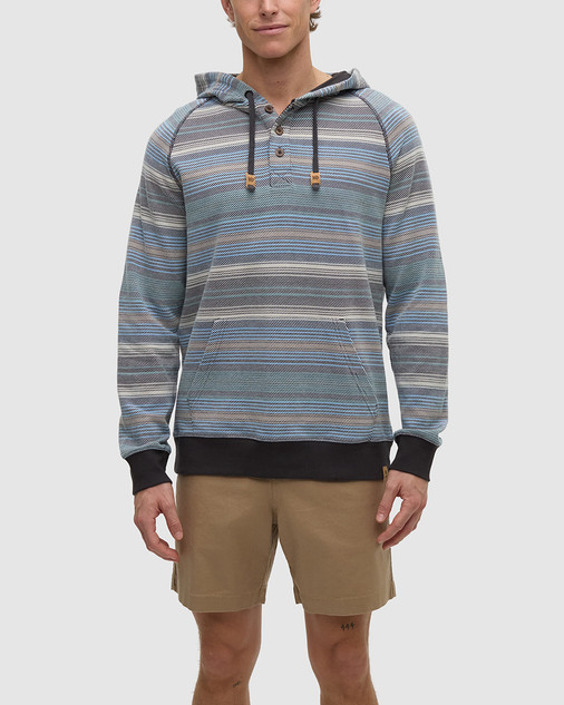 Men's Woodrow Hoodie - Graphite Multi Stripe