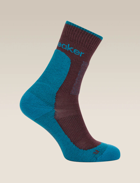  Women's Hike+ Medium Crew Sock  - Java/Tidal Teal
