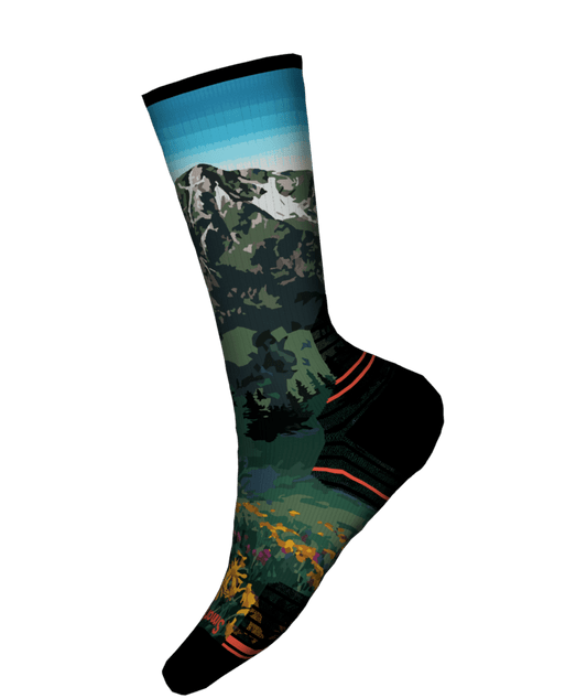 Wome's Hike Targeted Cushion Mountain Lake Crew Socks