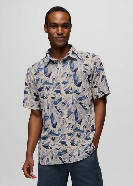 Men's Hybridizer Short Sleeve Shirt - Beach Pebble Watershed