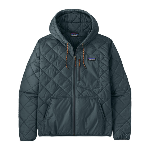 Men's Diamond Quilted Bomber Hoody - Summit Blue
