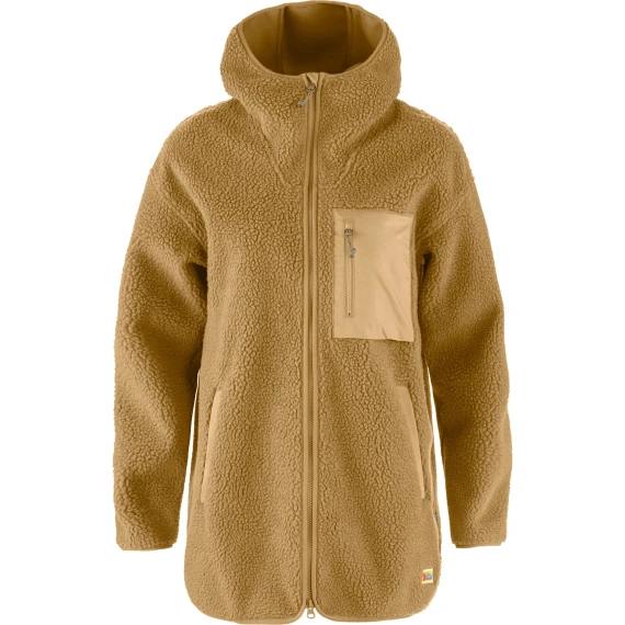 Women's Vardag Pile Fleece Long - Buckwheat Brown - Front