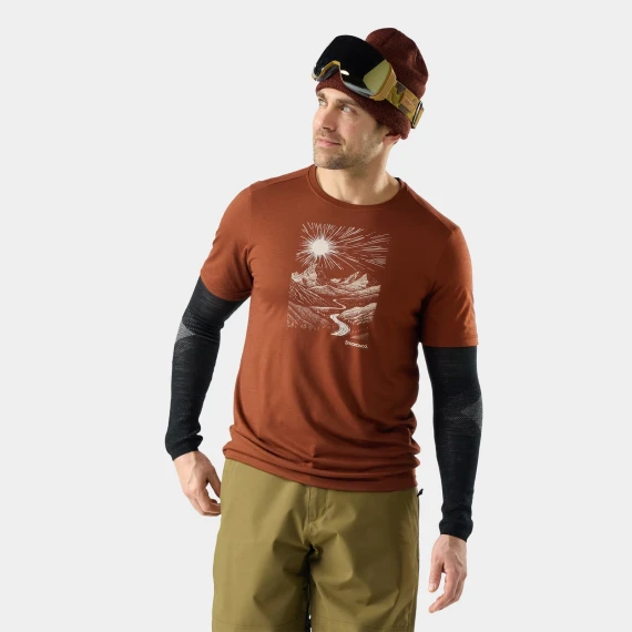 Men's Wander Valley Active Short Sleeve Graph Tee - Burnt Sienna 