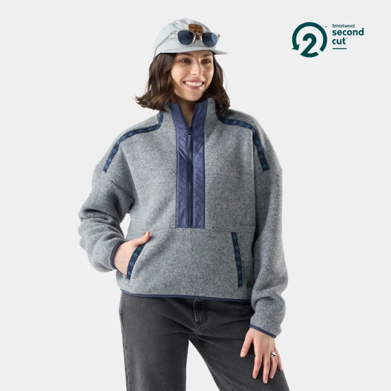 Women's Second Cut Fleece 1/2 Zip - Light Navy