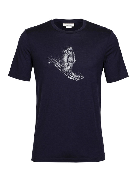 Men's Merino Tech Lite II Short Sleeve T-Shirt Skiing Yeti - Midnight Navy