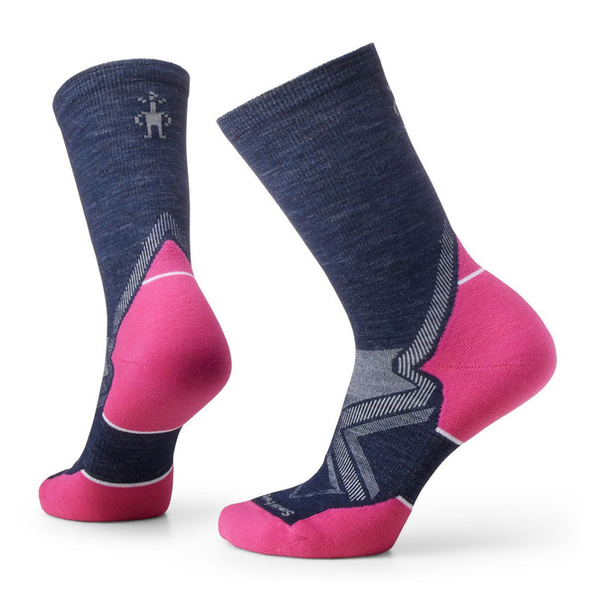 Women's Run Cold Weather Targeted Cushion Crew Socks - Deep Navy