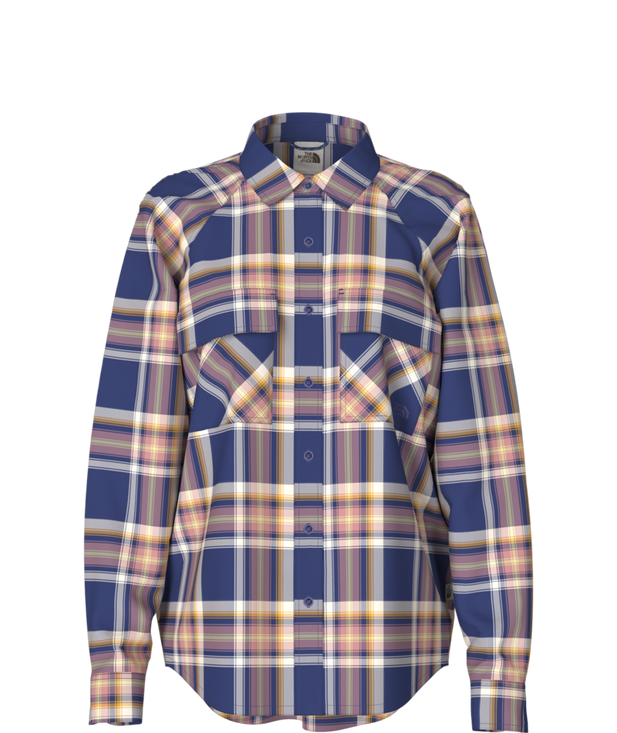 Women's Set Up Camp Flannel - Cave Blue Medium Bold Shadow Plaid