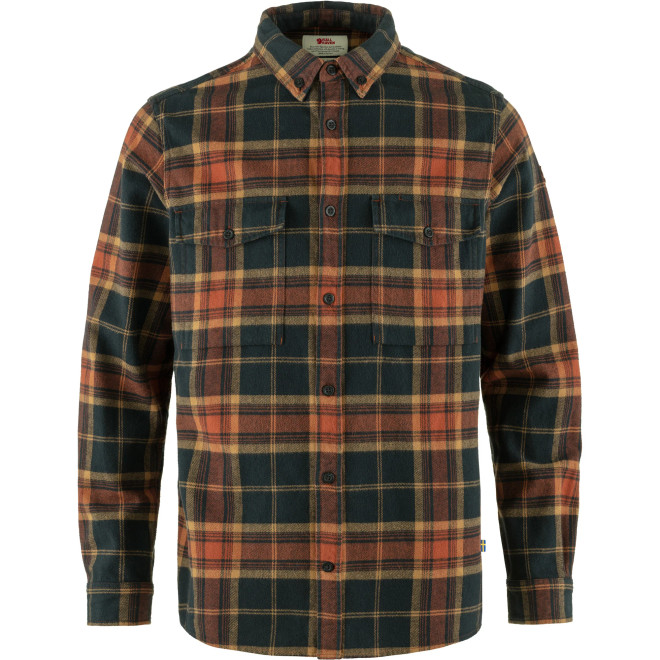Men's Övik Twill Shirt - Autumn Leaf-Dark Navy 