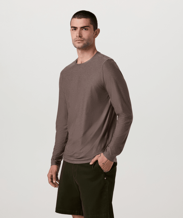 M's Longsleeve Strato Tech Tee - Huckleberry Heather