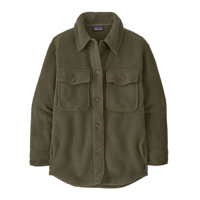 W's Retro Pile Shacket - Basin Green