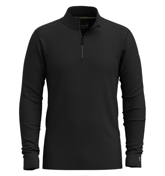 Men's Classic All-Season Merino Base Layer 1/4 Zip Boxed - Black