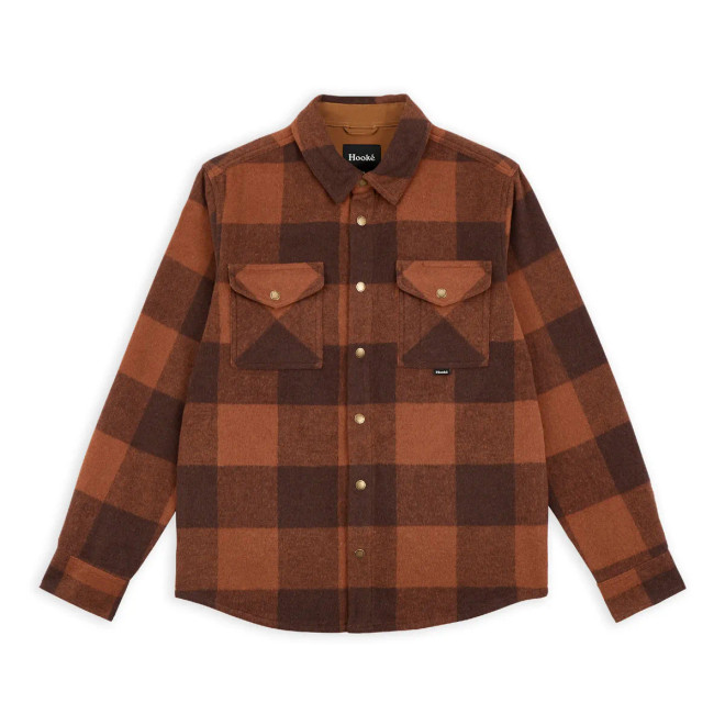 Men's Canadian Overshirt - Camel/Brick