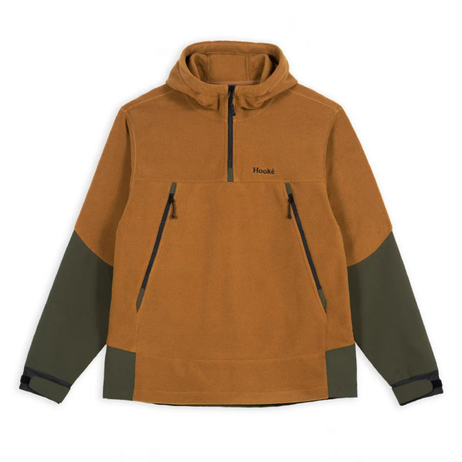 Men's Catch & Release Smock - Camel & Dark Olive - Front