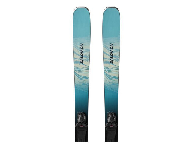 Salomon Stance W 80 (+ M10 GW) Skis 2026 - Alaskan Blue/Porcelain/Lime Cream