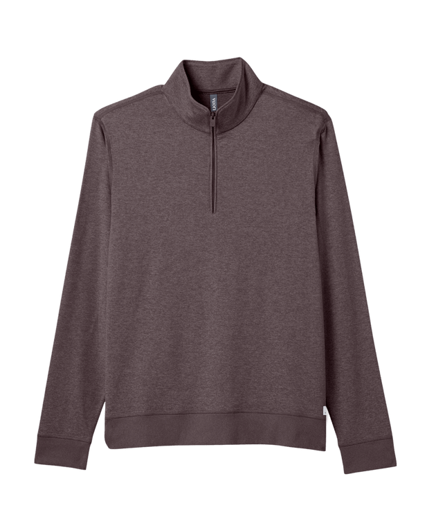 Men's Ponto Half Zip Mock Neck - Huckleberry Heather Men's Ponto Half Zip Mock Neck - Huckleberry Heather
