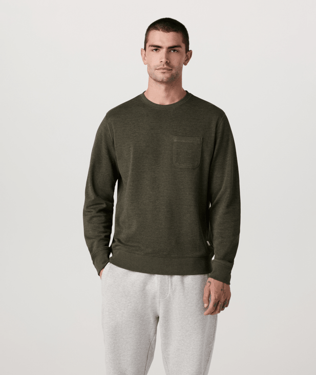 Men' Jeffreys Crew 2.0 - Olive Heather Men' Jeffreys Crew 2.0 - Olive Heather