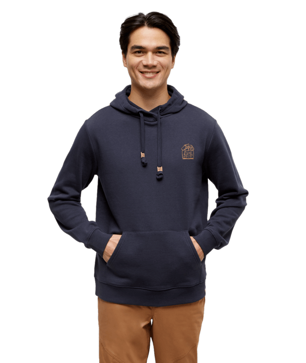 Men's Adventure Essentials Hoodie - Midnight Blue/Camel