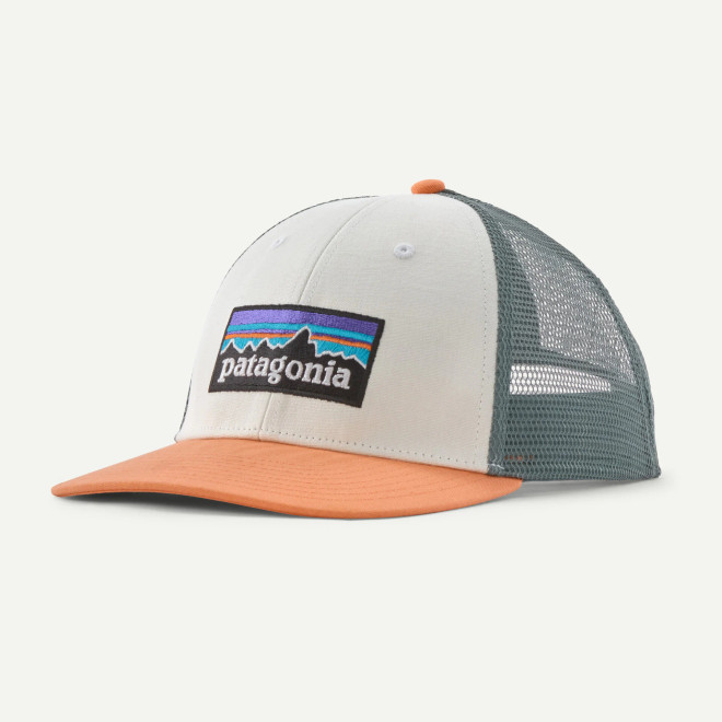 P-6 Logo LoPro Trucker Hat - White w/ Peach Sherbet