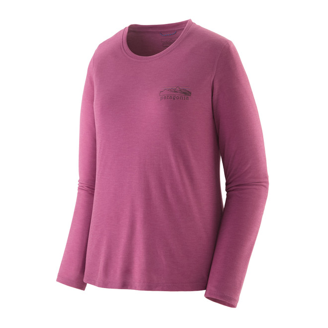 Women's Long Sleeve Capilene Cool Trail Shirt - Stratapeaks - Faded Magenta