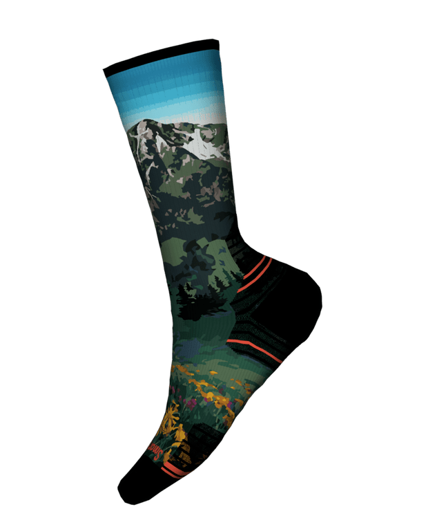 Wome's Hike Targeted Cushion Mountain Lake Crew Socks