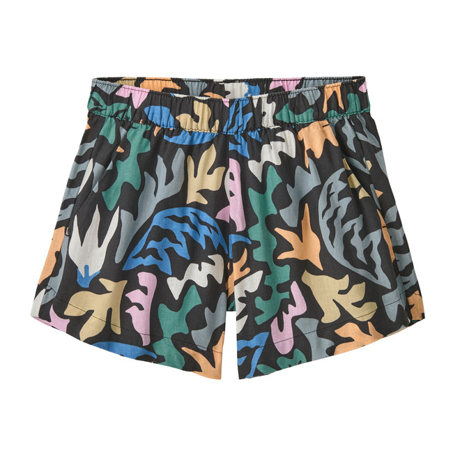 Women's Garden Island Shorts - Abstract Kaleido:Black