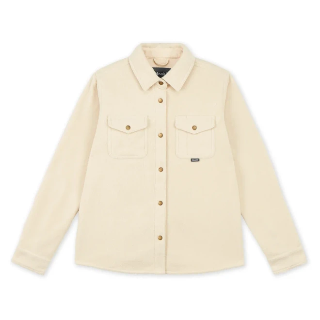 Women's Polar Fleece Overshirt - Oatmeal