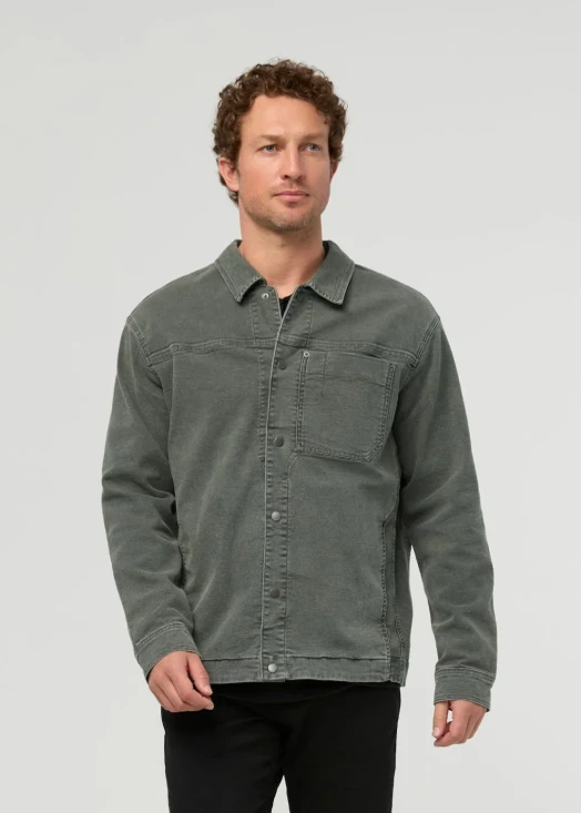 Men's Stretch Canvas Work Jacket - Thyme 