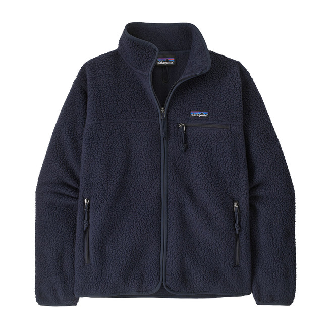 Women's Retro Pile Fleece Jacket - Sunken Blue
