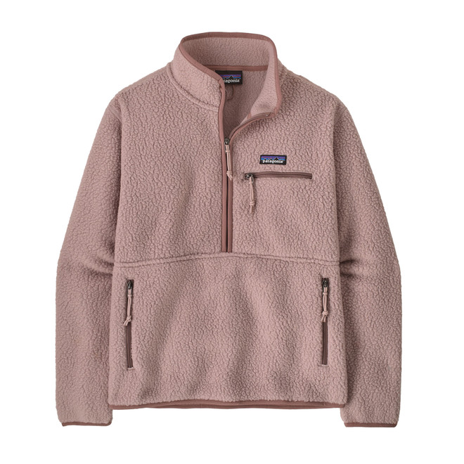 Women's Retro Pile Marsupial Fleece Pullover - Stingray Mauve