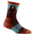 Women's Bear Town Micro Crew Lightweight Hiking Sock - Burgundy