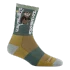 Women's Critter Club Micro Crew Lightweight Hiking Sock - Owl Green